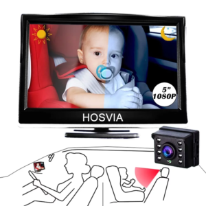 Hosvia Baby Car Camera, 5-inch HD 1080P